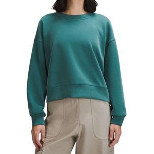 Lululemon Softstreme Perfectly Oversized Cropped Crew Storm Teal